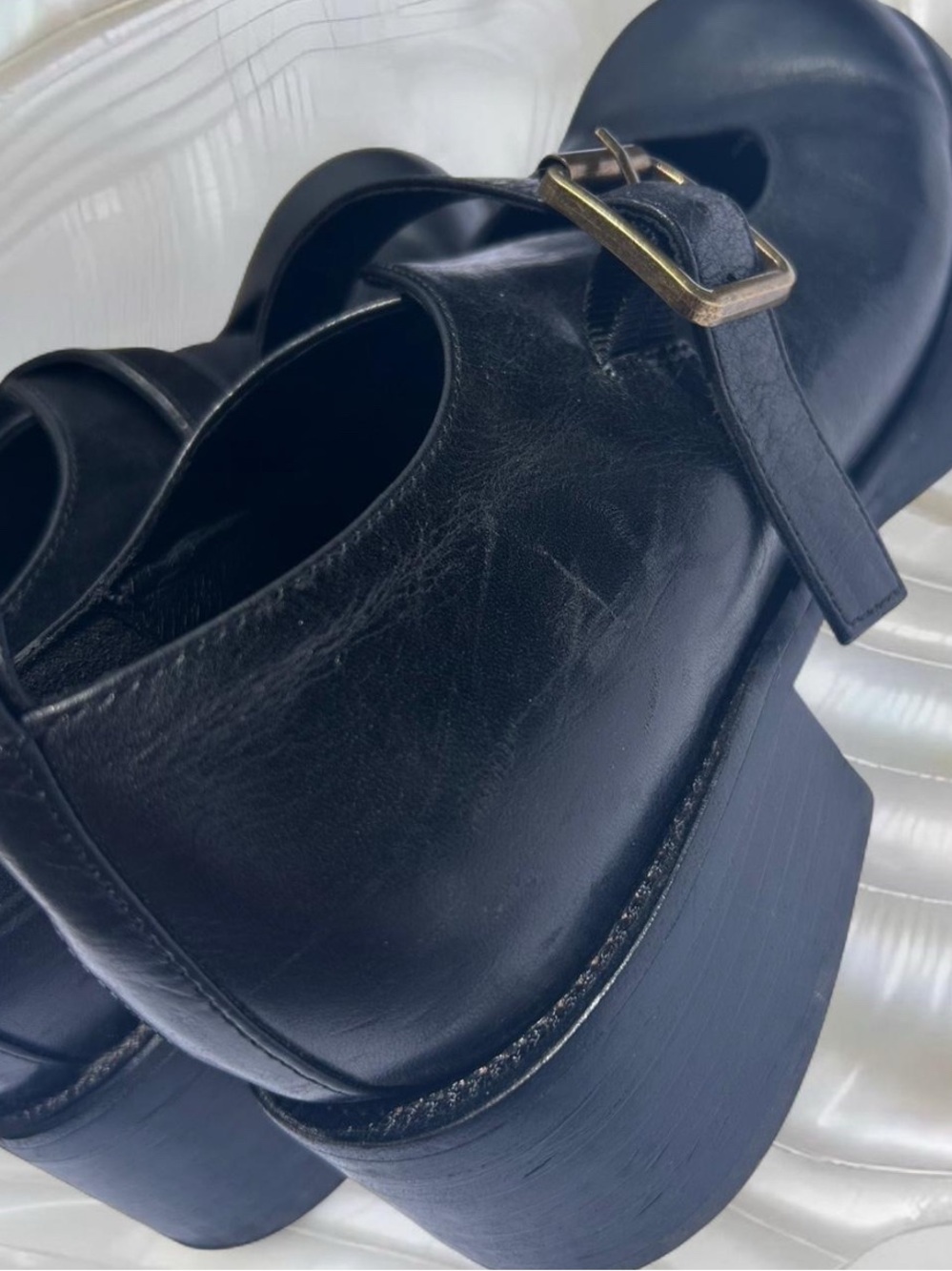 Jeffrey Campbell black leather Mary Jane shoes - Picture 5 of 10